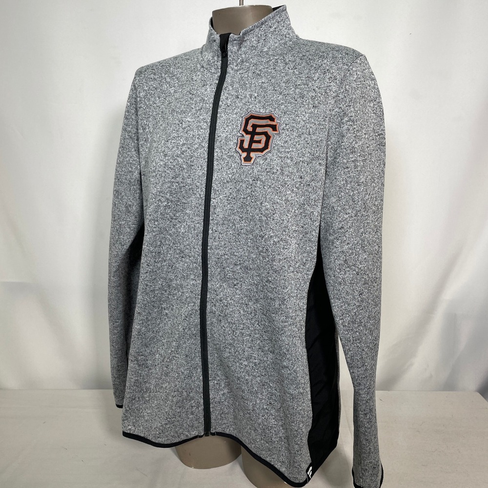 San Francisco Giants MLB Fanatics Gray Full Zip Fleece Sweater Jacket Women's XL